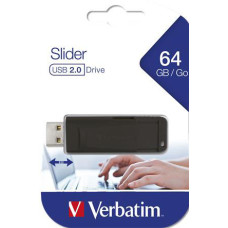 Pendrive 64 Gb Verbatim USB 2.0 Fekete Slider