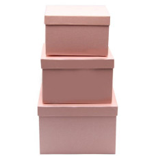 Papírdoboz Szett/3 ES08088 Rózsaszín