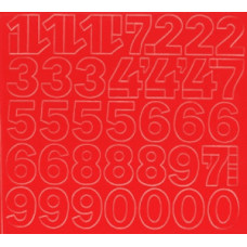 GU Matrica 1 cm-es öntapadós számlap -piros