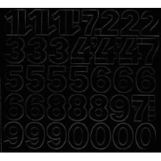 GU Matrica 1 cm-es öntapadós számlap -fekete