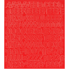 GU Matrica 1,5 cm -es öntapadós betűk és számok egy lapon -piros