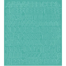 GU Matrica 1,5 cm -es öntapadós betűk és számok egy lapon -türkiz