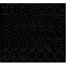 GU Matrica 3 cm -es öntapadós számlap -fekete