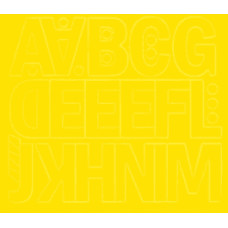 GU Matrica 5 cm -es öntapadós betűlap ABC első fele -sárga
