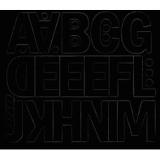 GU Matrica 5 cm -es öntapadós betűlap ABC első fele -fekete