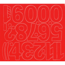 GU Matrica 5 cm -es öntapadós számlap -piros