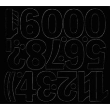 GU Matrica 5 cm -es öntapadós számlap -fekete