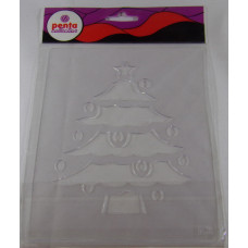 Sablon Stencil Műanyag K2 Karácsonyfa