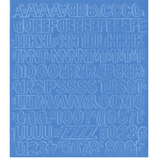 GU Matrica 1,5 cm -es öntapadós betűk és számok egy lapon -kék